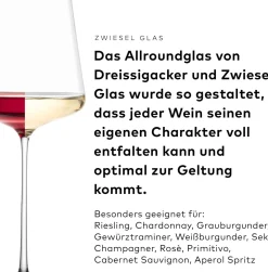 Discount Allroundglas x Dreissigacker | 560 ml (6 Stk) Handgefertigte Weingläser|Rotweingläser