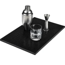 Outlet Barmatte Gummi stabil | Schwarz - 45x30 cm Gläsermatten|Barmatten