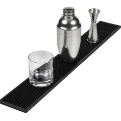 Outlet Barmatte Gummi stabil | Schwarz - 70x10 cm Gläsermatten|Barmatten