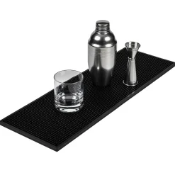 New Barmatte Gummi stabil | Schwarz - 60x20 cm Gläsermatten|Barmatten