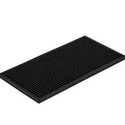 New Barmatte Gummi stabil | Schwarz - 30x15 cm Gläsermatten|Barmatten
