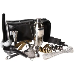 Bartasche mit Cocktailset - dreiteiliger Shaker Cocktailset