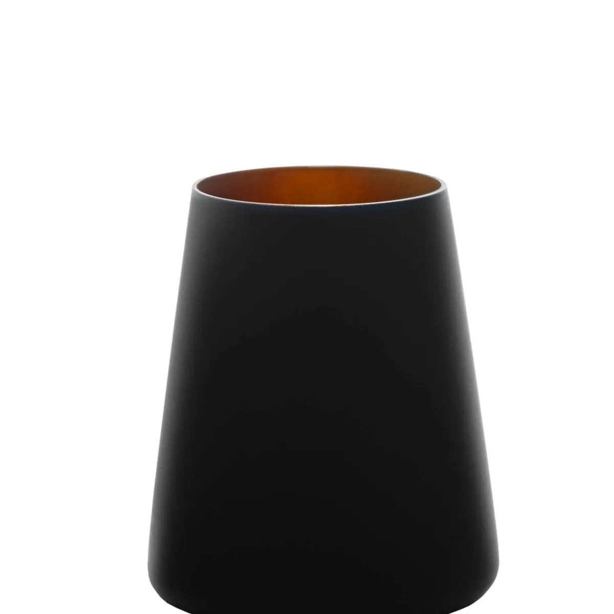 Hot Becher Schwarz-Bronze | Elements Power - (6 Stk) Farbige Wassergläser|Tumbler / Old Fashioned Gläser