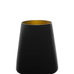New Becher Schwarz-Gold | Elements Power - (6 Stk) Farbige Wassergläser|Tumbler / Old Fashioned Gläser