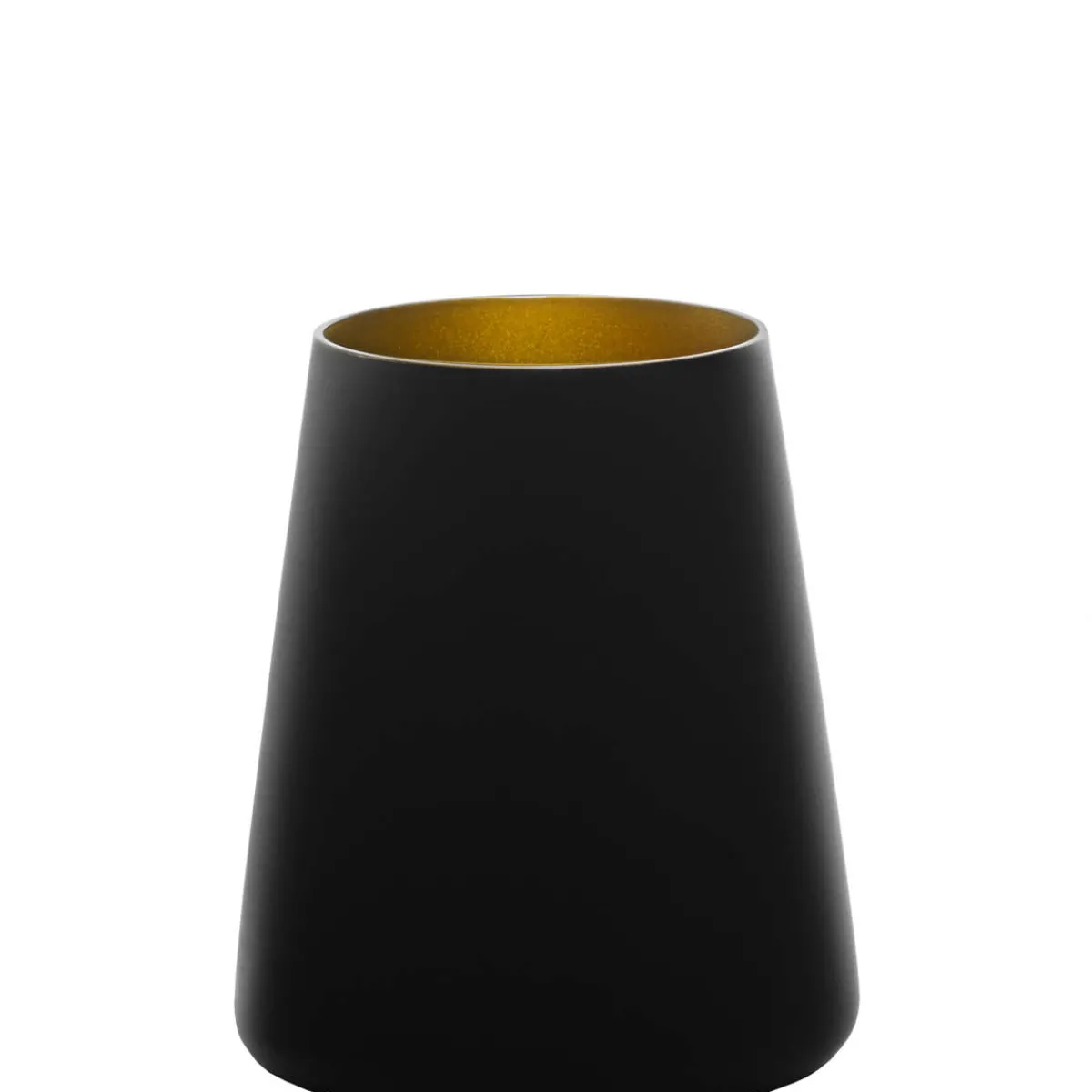 New Becher Schwarz-Gold | Elements Power - (6 Stk) Farbige Wassergläser|Tumbler / Old Fashioned Gläser