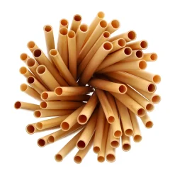 Best Bio-Strohhalm aus Schilf | Ø 7 mm x 15 cm - Papstar Pure (100 Stk) Schilf Strohhalme|Trinkhalme