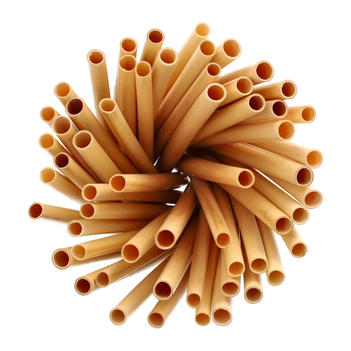 Best Bio-Strohhalm aus Schilf | Ø 7 mm x 15 cm - Papstar Pure (100 Stk) Schilf Strohhalme|Trinkhalme