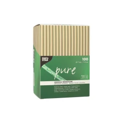 Best Bio-Strohhalm aus Schilf | Ø 7 mm x 15 cm - Papstar Pure (100 Stk) Schilf Strohhalme|Trinkhalme