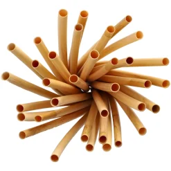 Clearance Bio-Strohhalm aus Schilf | Ø 10 mm x 25 cm - Papstar Pure (50 Stk) Schilf Strohhalme|Trinkhalme