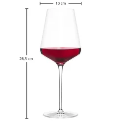 Discount Bordeauxglas | Q1 - | 600 ml (6 Stk) Kristallgläser|Handgefertigte Weingläser