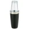 Outlet Boston Shaker Vinyl mit Glas | Schwarz Cocktailshaker