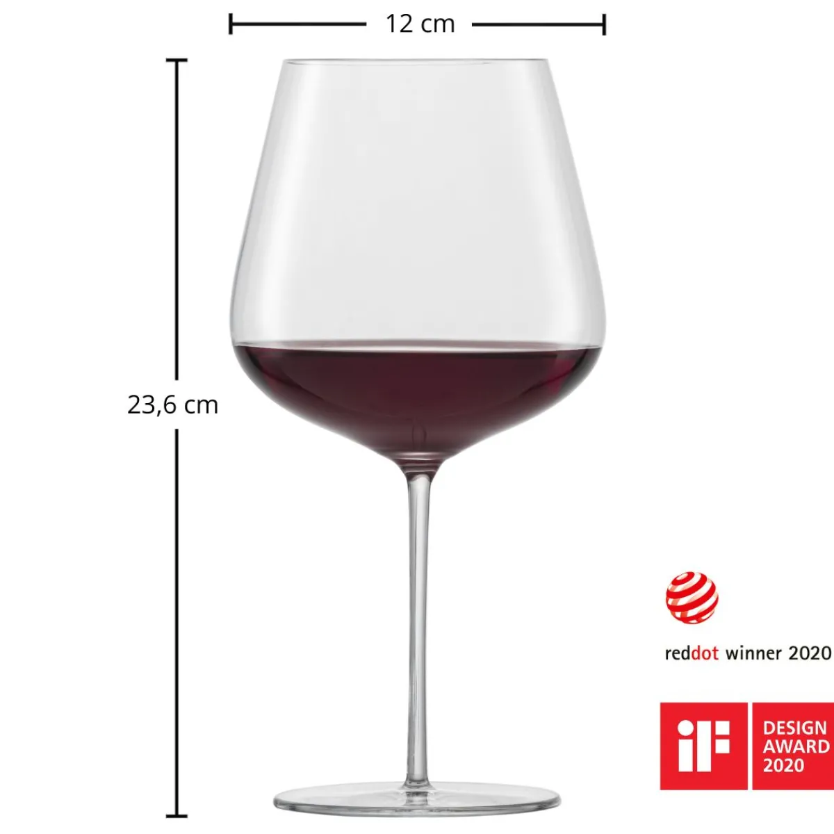 Hot Burgunderglas | Verbelle - | 950 ml (6 Stk) Kristallgläser|Rotweingläser