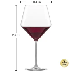 Best Burgunderpokal | Pure - | 690 ml (6 Stk) Kristallgläser|Rotweingläser
