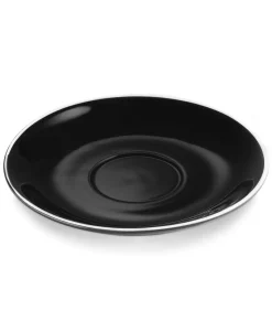 Clearance Caffé Latte Untertasse - Italia Black | Schwarz - Ø 17 cm (6 Stk) Heißgetränke