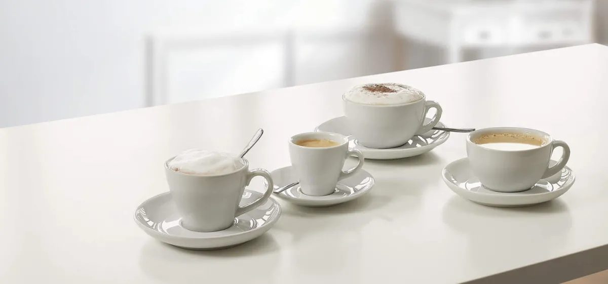 Best Caffé Latte Untertasse - Italia White | Weiß - Ø 17 cm (6 Stk) Heißgetränke