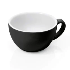 Best Cappuccino Tasse groß - Italia Black | Schwarz - 280 ml (6 Stk) Heißgetränke