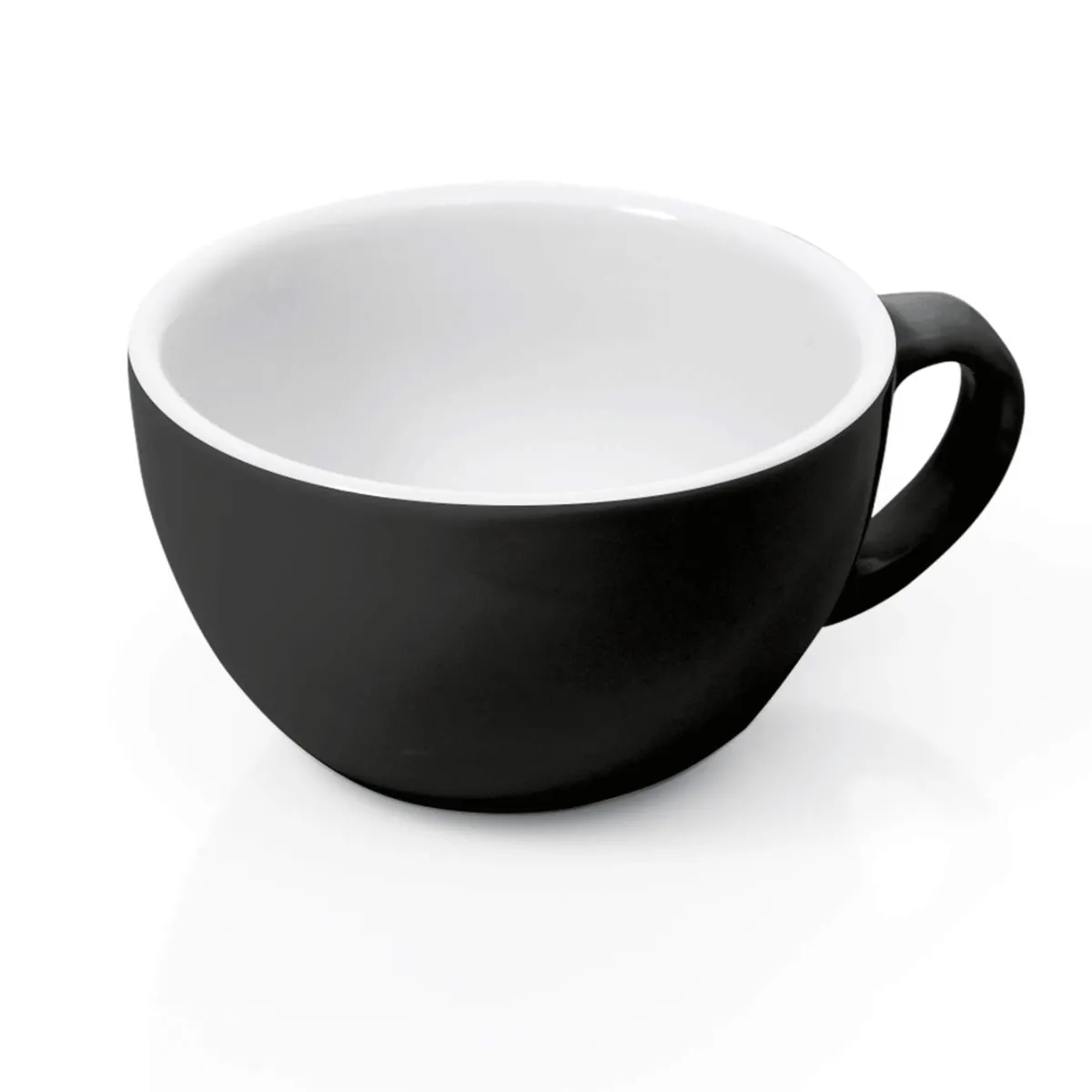 Best Cappuccino Tasse groß - Italia Black | Schwarz - 280 ml (6 Stk) Heißgetränke