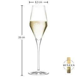 Outlet Champagnerglas | Quatrophil - | 0,1l Eiche - 290 ml (6 Stk) Geeichte Weingläser|Kristallgläser