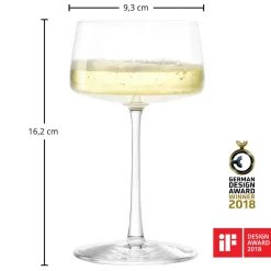 Best Champagnerschale | Power - | 280 ml (6 Stk) Kristallgläser|Cocktail-Schalen