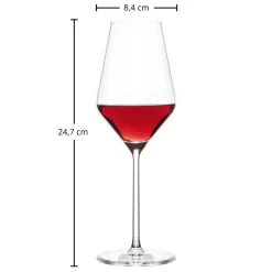 Clearance Chianti Rotweinglas | Q1 - | 400 ml (6 Stk) Kristallgläser|Handgefertigte Weingläser