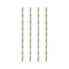 Clearance Cocktail Papierstrohhalm | Grüne Punkte - Ø 6 mm x 20 cm - Papstar Pure (100 Stk) Papier Strohhalme|Trinkhalme