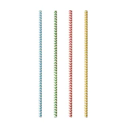 Clearance Cocktail Papierstrohhalm "Zig-Zag" | Ø 6 mm x 20 cm - Papstar Pure (100 Stk) Papier Strohhalme|Trinkhalme