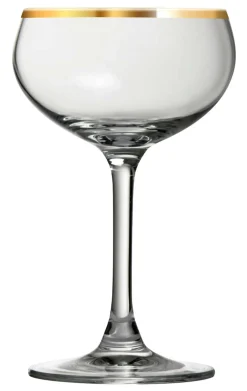 Cocktailglas Retro Coupe | Goldrand - 220 ml (4 Stk) Cocktail-Schalen