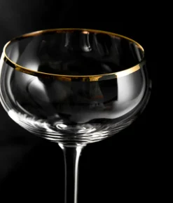 Cocktailglas Retro Coupe | Goldrand - 220 ml (4 Stk) Cocktail-Schalen