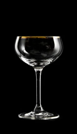 Cocktailglas Retro Coupe | Goldrand - 220 ml (4 Stk) Cocktail-Schalen