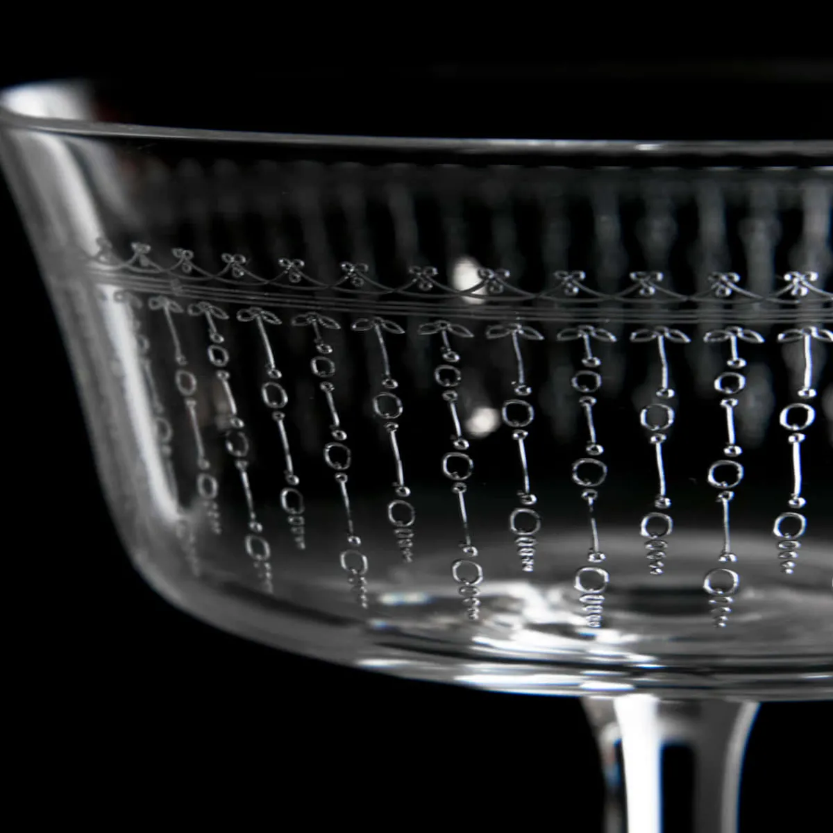 Hot Cocktailglas Retro Fizzio | 1920er Verzierung - 260 ml Cocktail-Schalen