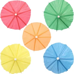 Hot Cocktailschirmchen uni | Ø 8 cm - Papstar Pure (144 Stk) Cocktailspieße|Cocktailspieße & -Dekoration