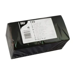 Best Cocktail-Serviette 20x20 cm | Schwarz – ¼ Falz – 2-lagig (125 Stk) Servietten