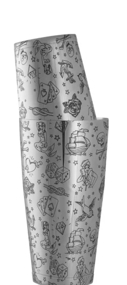 Online Cocktailset 5-teilig - Geschenkbox | Tattoo Verzierung Cocktailset