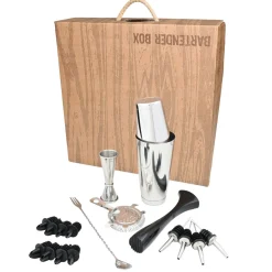 Best Cocktailset 18-teilig - Geschenkbox | Silber Cocktailset