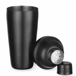 Cocktail-Shaker Edelstahl | 3teilig - 0,75l - Schwarz matt Cocktailshaker