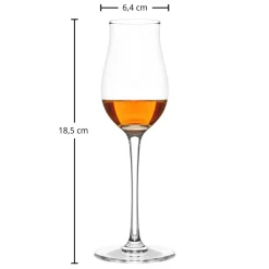 Hot Cognac Glas | Q1 - | 120 ml (6 Stk) Kristallgläser|Cognacschwenker