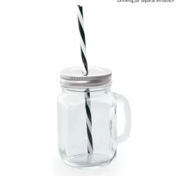 Sale Deckel mit Trinkhalm - für Drinking Jar (6 Stk) Fancy Cocktailgläser