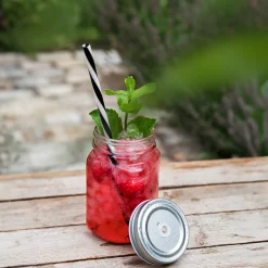 Sale Deckel mit Trinkhalm - für Drinking Jar (6 Stk) Fancy Cocktailgläser