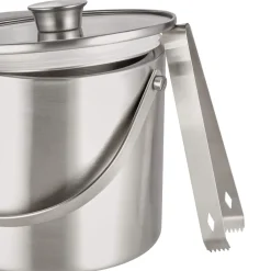 New Eiseimer-Set mit Zange & Glasdeckel | 3 L Eiseimer