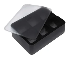 Hot Eiswürfelform mit Deckel – Platin Silikon – Lurch | 6 x 5 cm Eiswürfelformen