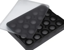 Clearance Eiswürfelform mit Deckel – Platin Silikon – Kugeln | 20 x 3 cm Eiswürfelformen