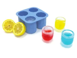 New Eiswürfelform Shotglas rund | 4 Stück Eiswürfelformen