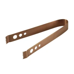 Best Eiszange gelocht - Edelstahl | 17 cm - Bronze Eiswürfelzangen