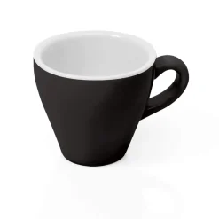 Discount Espresso Tasse - Italia Black | Schwarz - 90 ml (6 Stk) Heißgetränke