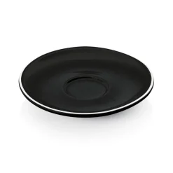 Best Espresso Untertasse - Italia Black | Schwarz - Ø 12,5 cm (6 Stk) Heißgetränke