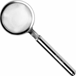 Feinsieb mit rundem Griff | Silber Barsieb - Strainer