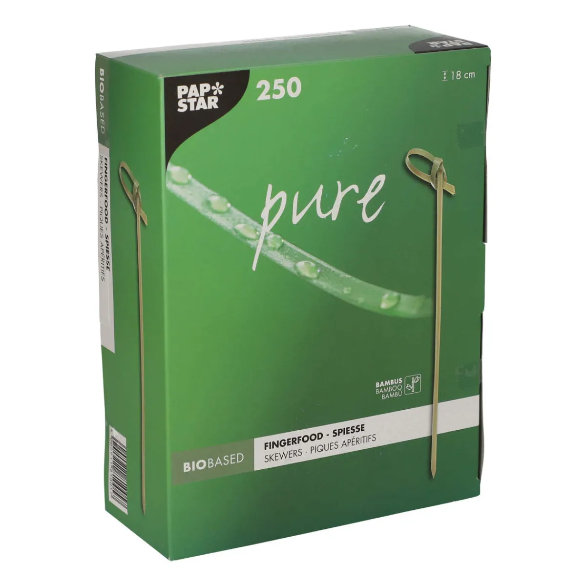 Outlet Fingerfood-Spieße "Knoten" | Natur - 18 cm - Papstar Pure (6 x 250 Stk) Cocktailspieße|Cocktailspieße & -Dekoration