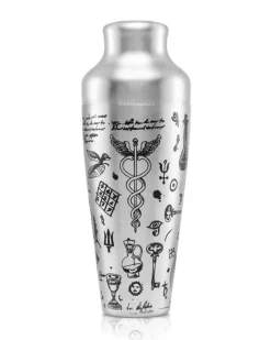 New French Shaker Chrono Tattoo | 2 teilig - 550 ml - Alchemy verziert Cocktailshaker