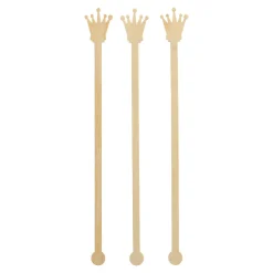 Hot Getränke-Quirle "Crown" | Bambus - 20 cm - Papstar Pure (100 Stk) Rührstäbchen
