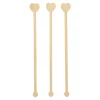 Getränke-Quirle "Heart" | Bambus - 20 cm - Papstar Pure (100 Stk) Rührstäbchen